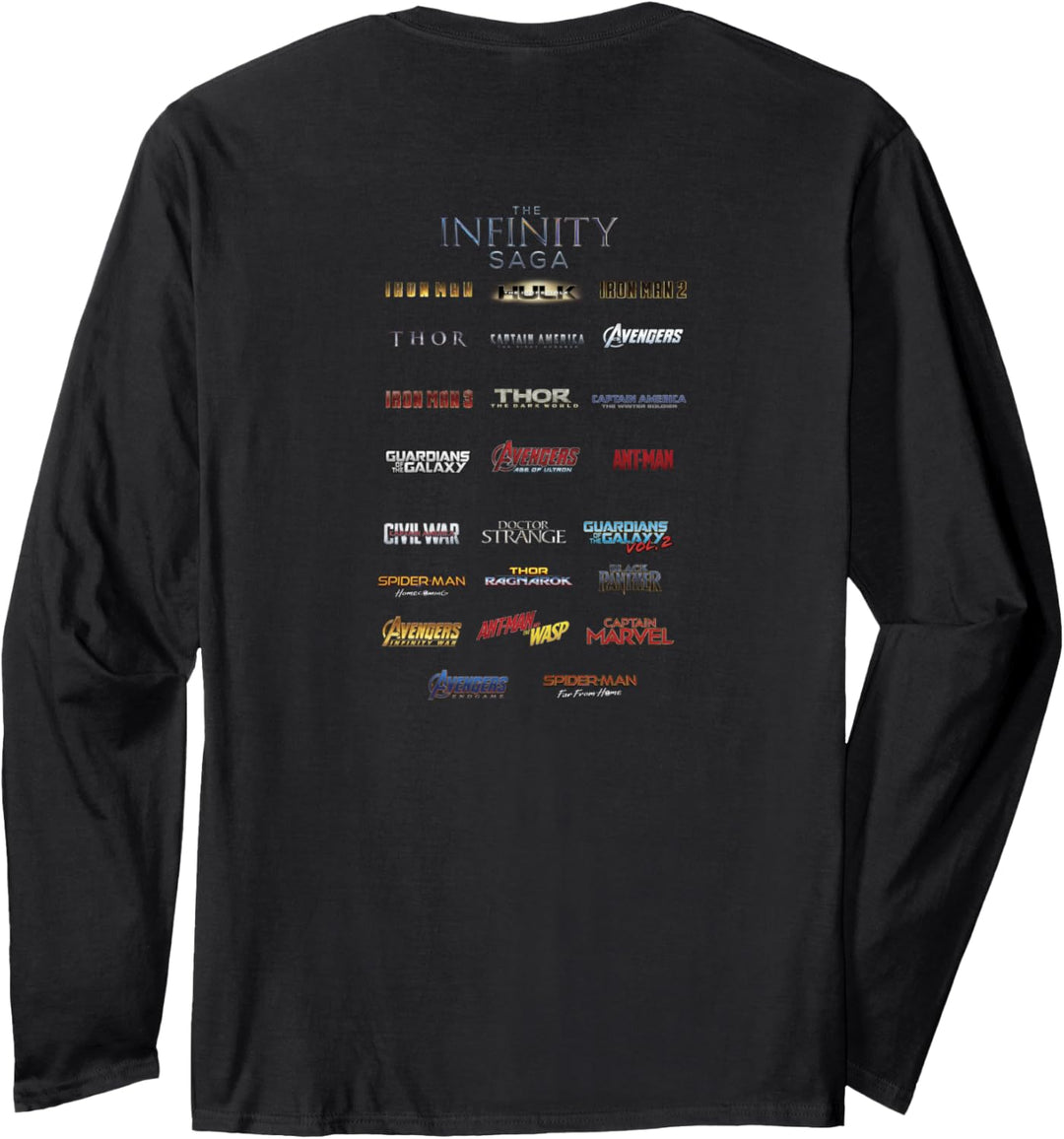 Marvel Avengers Endgame Infinity Saga Logo Langarmshirt