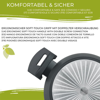 Berndes 013365 Servierpfanne Starter Alu Induction b.nature, kratzfeste Beschichtung aus Quarz, mit