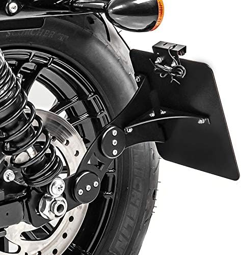 Seitlicher Kennzeichenhalter für Harley Davidson Sportster 1200 CA Custom 13-16 schwarz