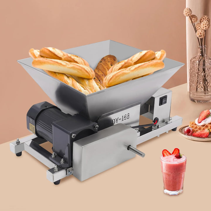 Elektrische Obstmühle aus Edelstahl – Zerkleinerungsmaschine für Obst, Brot und Zucker – 60W Motor,