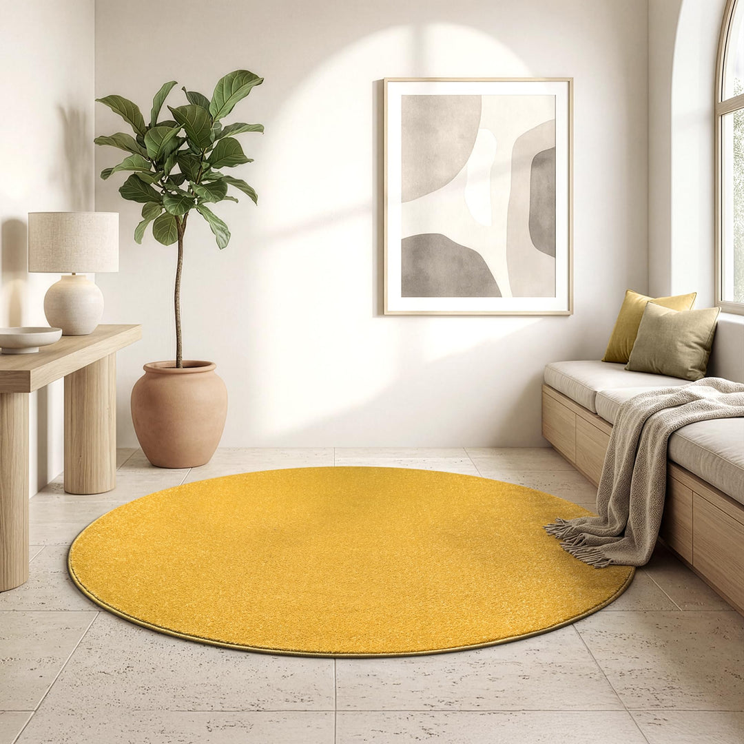 SANAT Kurzflor Teppich Wohnzimmer - Uni Modern Teppiche fürs Schlafzimmer, Arbeitszimmer, Büro, Flur
