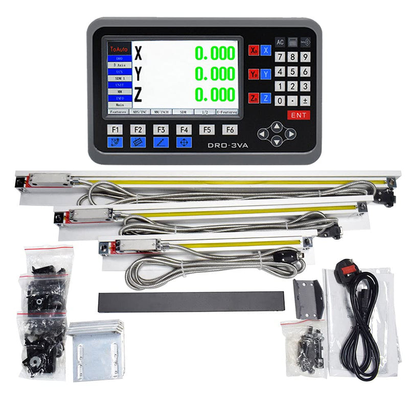 3 Achsen Digitalanzeige-kit 12" 20" 40" Digital Anzeige mit 3 Axis DRO Linear Massstab 300mm+500mm+1