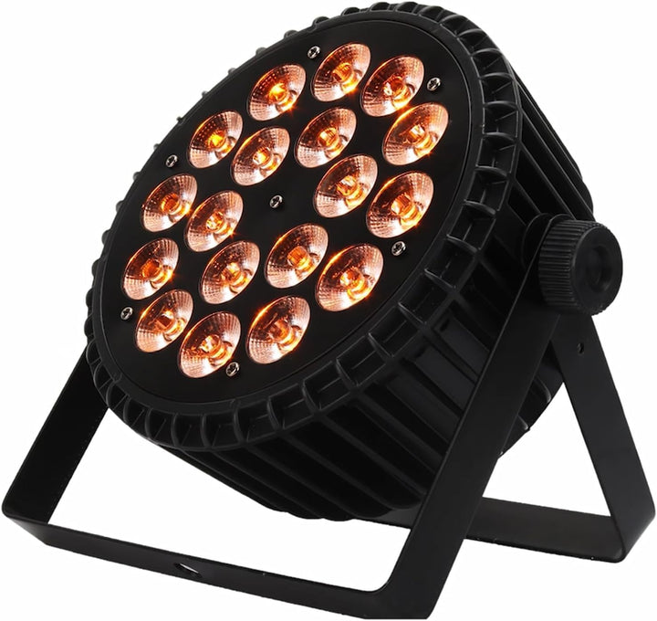 SHEHDS LED Par Scheinwerfer, 18x18W LED Bühnenlicht RGBWA+UV 6-in-1, DMX Steuerung Mit Soundsteuerun