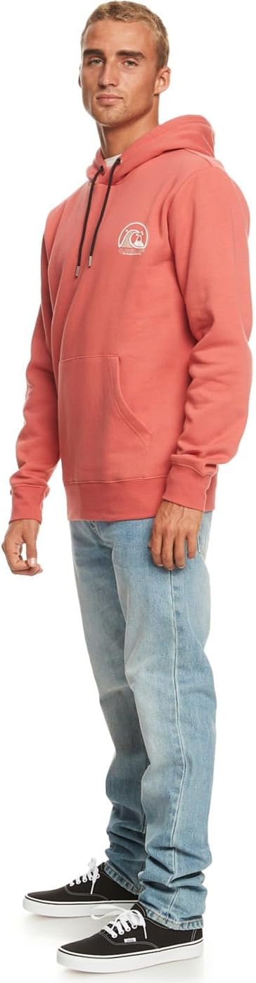 Quiksilver Herren Clean Circle Hoodie Sweatshirt (1er Pack), Mineral Red