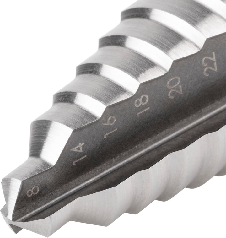 wolfcraft I 2515000 I Stufenbohrer HSS I für Edelstahl, Stahlbleche, NE-Metalle, Kunststoffe I aus W