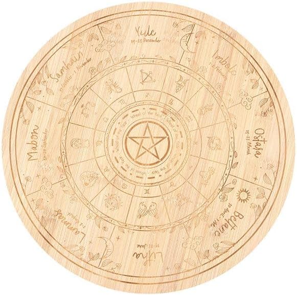 Something Different Wholesale Rad des Jahres Servierbrett | Gothic Botanica | Graviertes Holz