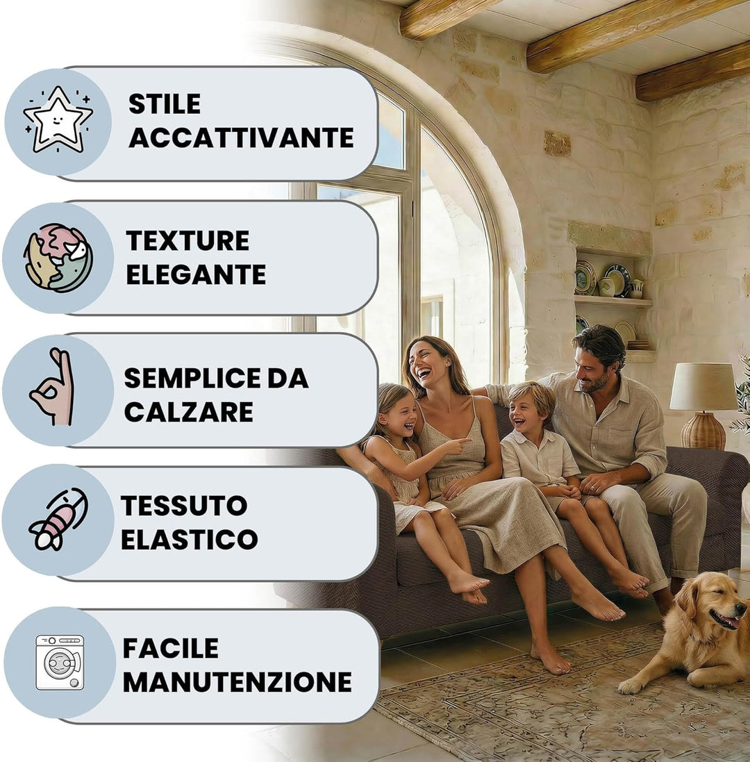 Sogni e capricci CD-FASH-MARRONE-2P “Fashionable” Sofa Abdeckung, Braun, 2 Plätze Braun 2 Plätze, Br