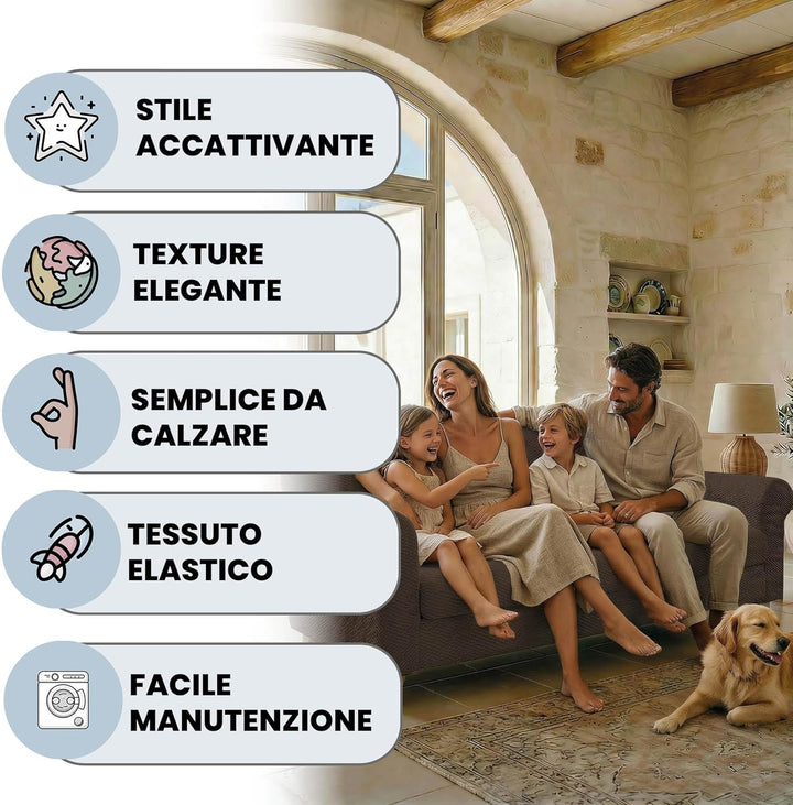 Sogni e capricci CD-FASH-MARRONE-2P “Fashionable” Sofa Abdeckung, Braun, 2 Plätze Braun 2 Plätze, Br