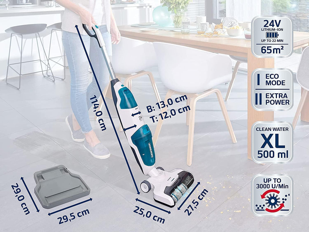 Leifheit Akku Saugwischer Regulus Aqua PowerVac, saugen und wischen, leichter Nasssauger mit leistun