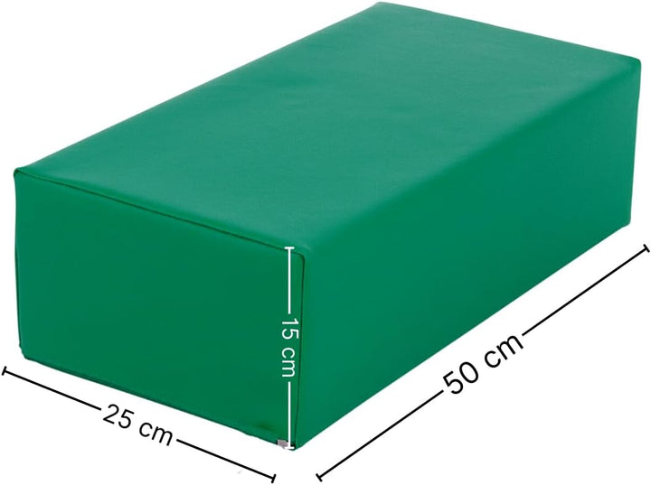 Stufen-Lagerungskissen 50 x 25 x 15cm aus qualitativem Ether-Schaum mit Kunstlederbezug, verstecktem