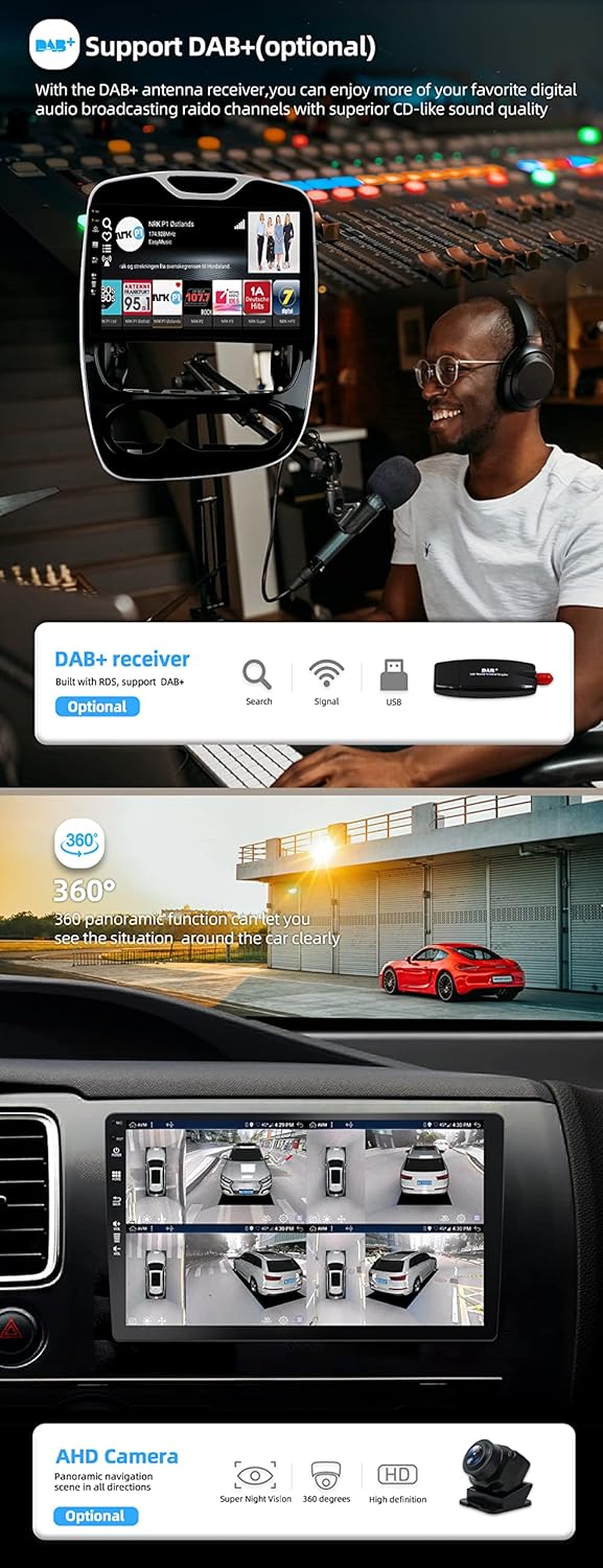 JOYX - [6G+128G] - Android 15 IPS Autoradio Passt für Renault CLIO (2013-2019) - Kabellos CarPlay/An