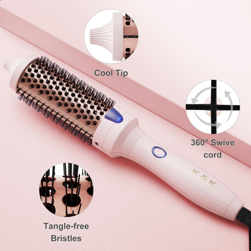 K&K Stylingbürsten K&K Thermobürste Keratin Thermal Brush Protect Beheiztes Fass Heisse Haarbürste,