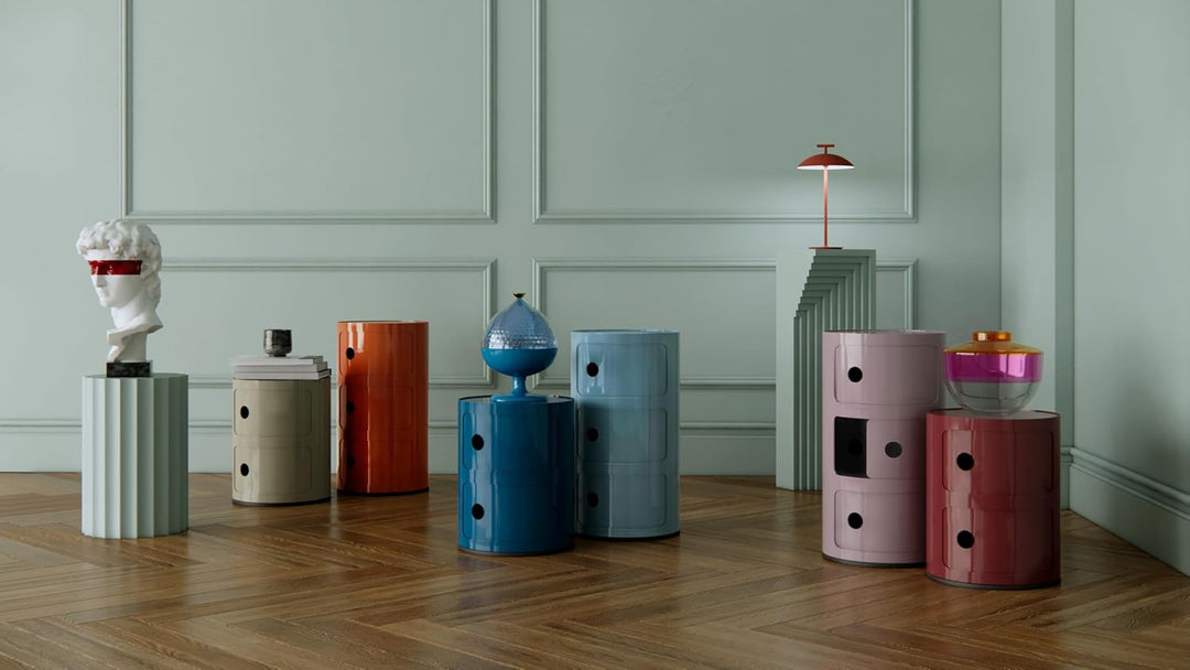 Kartell Componibili, Container 3-fächer, Malve 3-fächer Malve, 3-fächer Malve