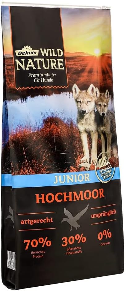 Dehner Wild Nature Hundetrockenfutter Junior Hochmoor | hoher Fleischanteil | tierisches Protein | p