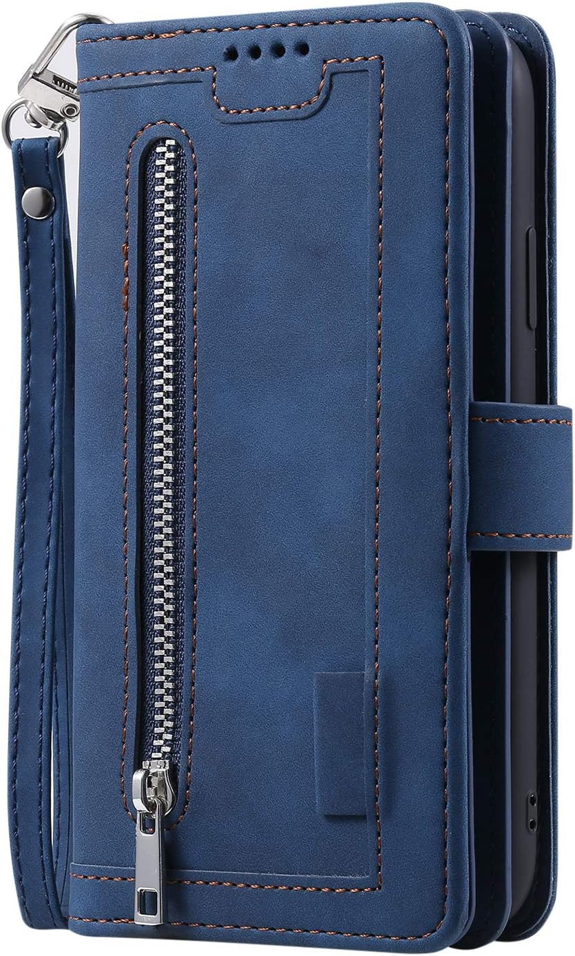 VEEMOS Handyhülle für Samsung Galaxy S21 FE hülle Klappbar Handytasche Schutzhülle Klapphülle mit St