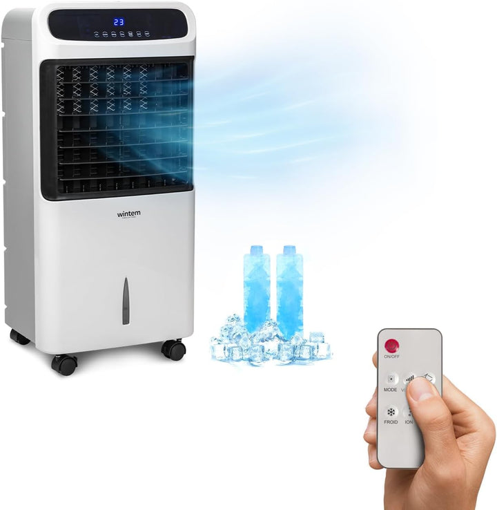 Tragbare Klimaanlage 3-in-1 80/2000 W: Heizung und Kühlung, Luftentfeuchter, einfach zu bewegen – id