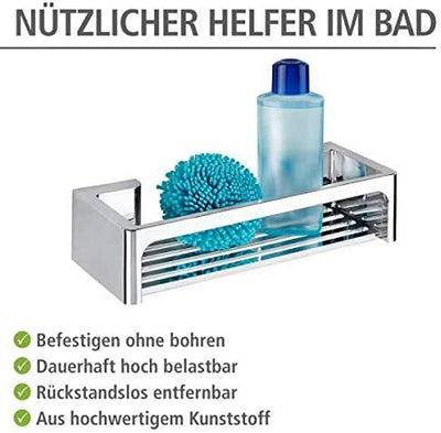 WENKO Power-Loc® Duschablage Bralia, praktisches Duschregal für das Badezimmer, Befestigung ohne Boh