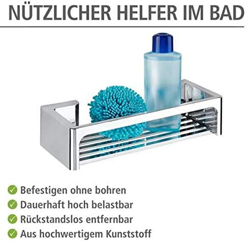 WENKO Power-Loc® Duschablage Bralia, praktisches Duschregal für das Badezimmer, Befestigung ohne Boh