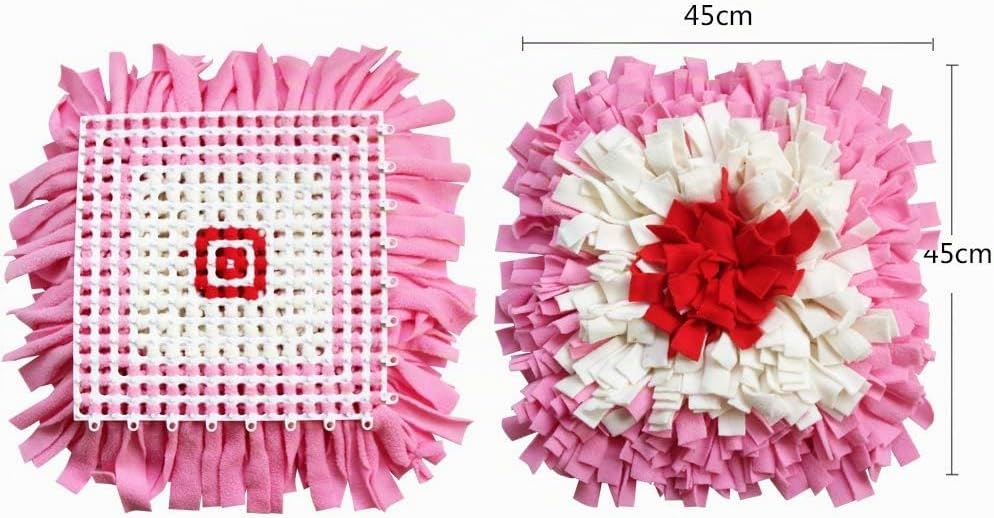 IEUUMLER Hundematte Snuffle Mat Erziehungsmatte für Hunde Dog Puzzle Toys IE075 (45 x 45 cm, Rosa &amp;