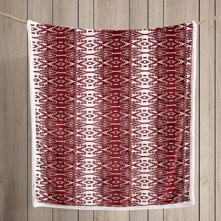 Eddie Bauer Sherpa Cozy San Juan Red Plush Throw, 50x60 Rot, Rot