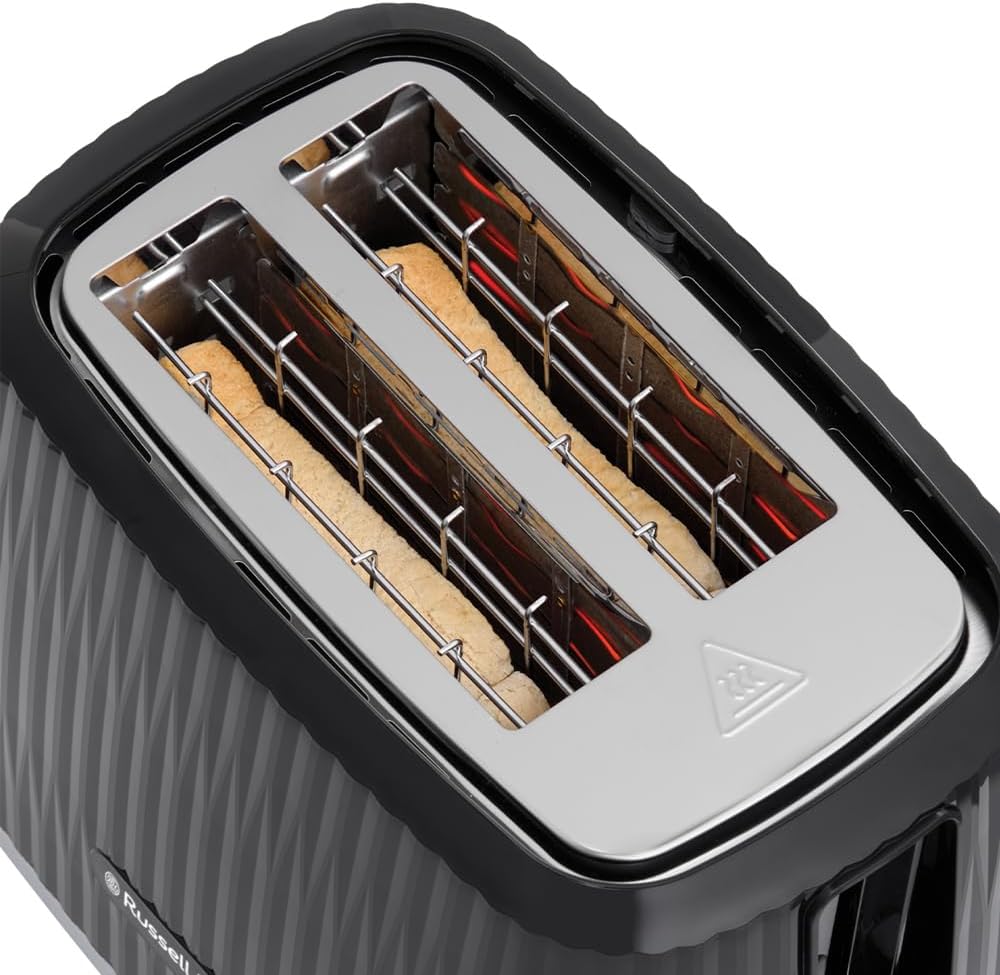 Russell Hobbs Toaster [für 2 Scheiben] Eden (6 Bräunungsstufen, Hebefunktion, Auftau-, Aufwärm- & St