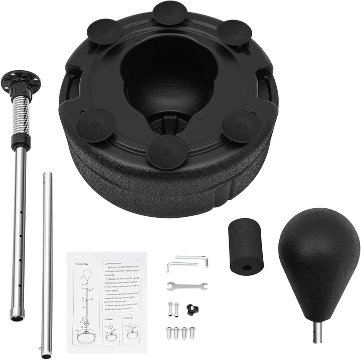 Punchingball Boxsack mit Ständer Höhenverstellbarer 120-160 cm, Standbox-Trainer Standboxball Speedb
