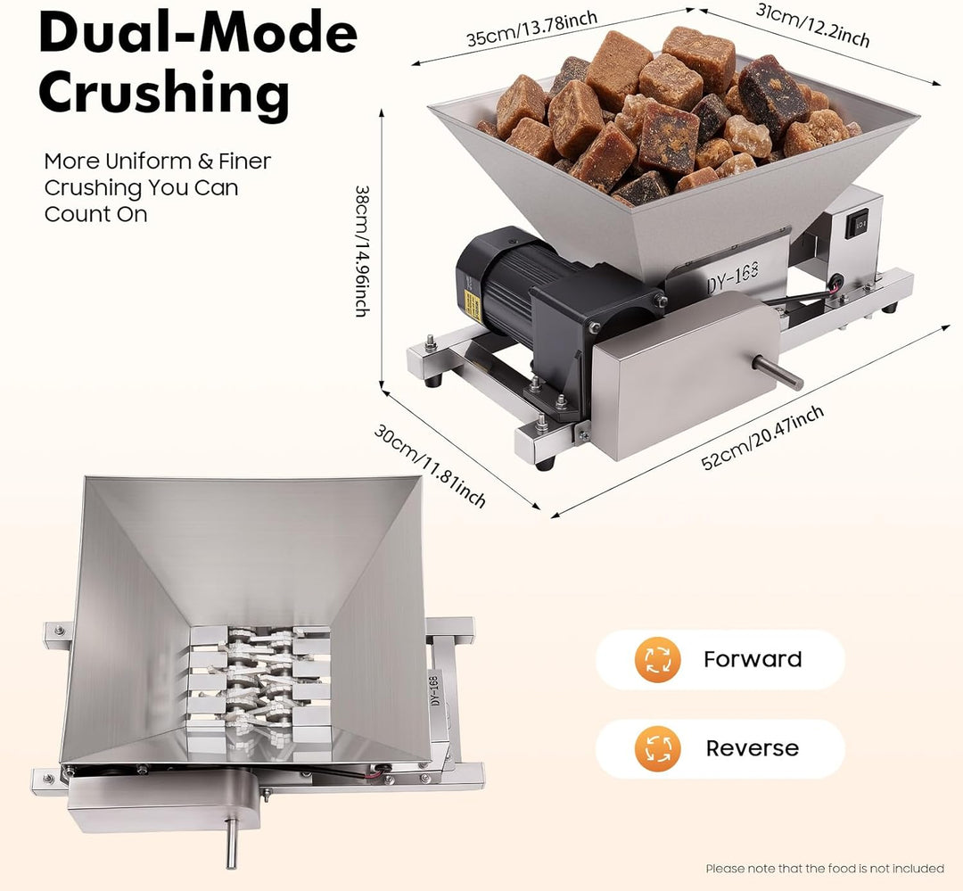 4 L Obstmühle elektrisch 60W 20kg/h Obstzerkleinerer Fruchtbrecher | 75U/min &amp; 220V, 35 x 31cm Einfü