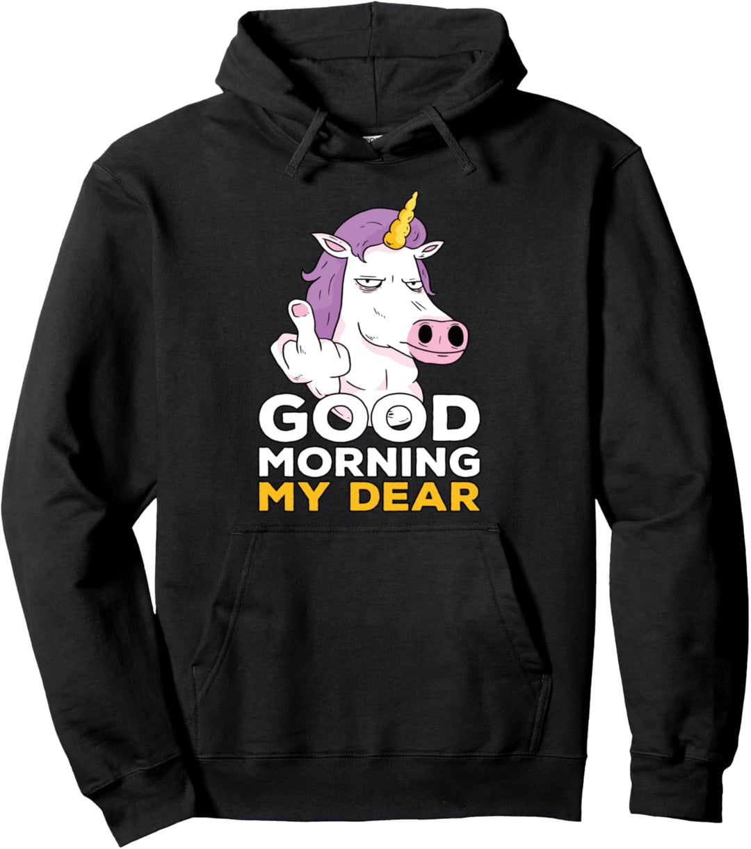 Lustiges Einhorn I Hallo Montag I Sprüche I Good Morning Pullover Hoodie