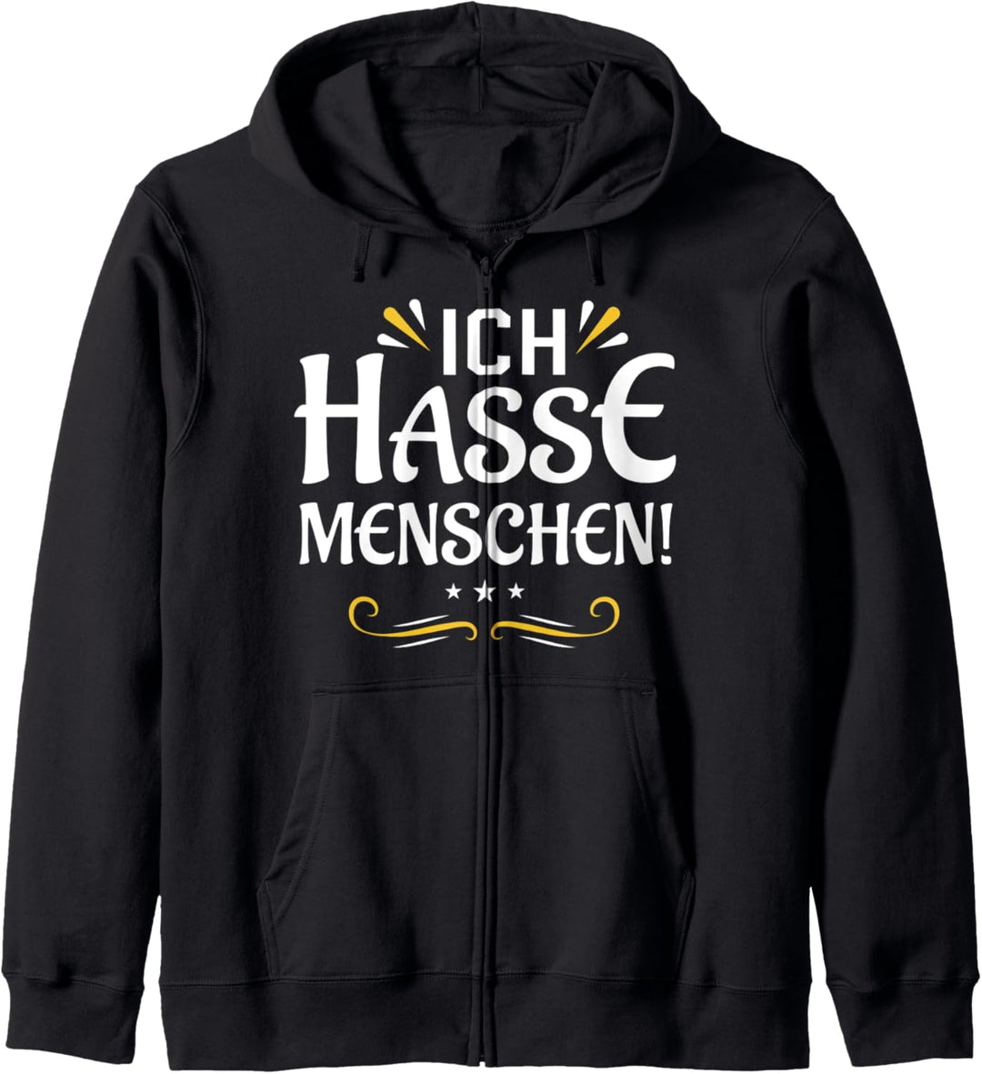 Ich hasse Menschen - Fun Spruch Sprüche Kapuzenjacke