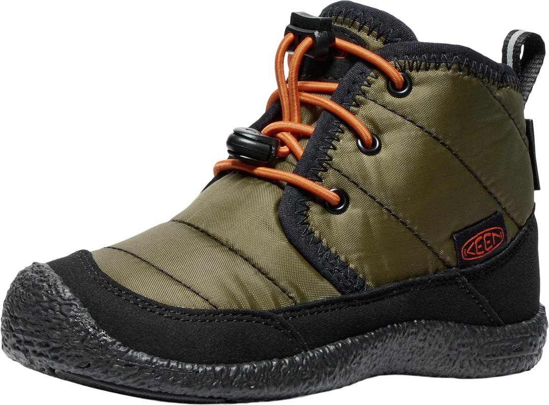 KEEN Unisex Kinder Howser 2 Waterproof Bottes Chukka, 24 EU Dark Olive Gold Flame
