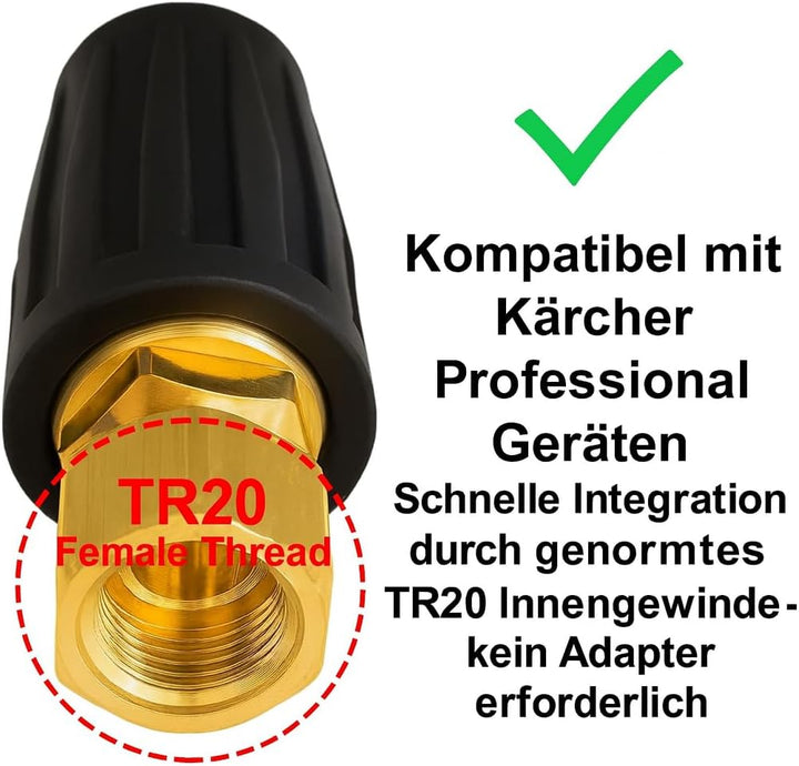 Rotordüse TR20 Innengewinde für Kärcher Hochdruckreiniger mit Innengewinde – Dreckfräse bis 276 bar