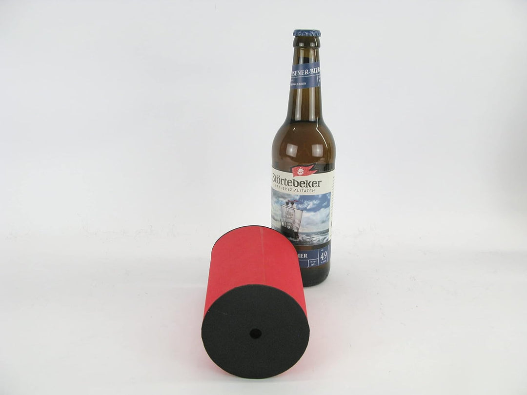 6er Set rote Getränkekühler 0,5l Flasche - Bierkühler - Neoprenkühler - passgenau ~Flaschenkühler~ f