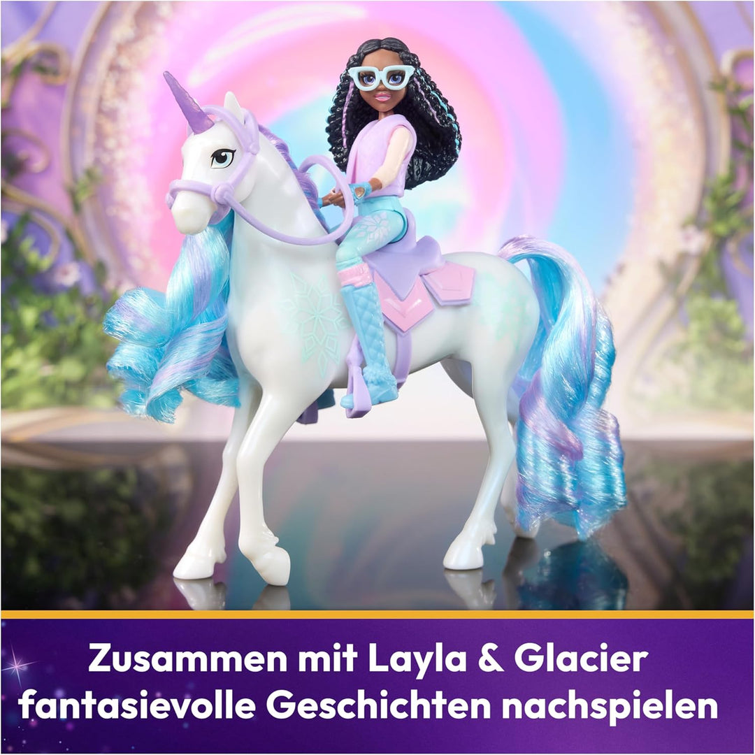Unicorn Academy Layla und Einhorn Glacier Set - ca. 12 cm grosse Originalfiguren zur beliebten Netfl