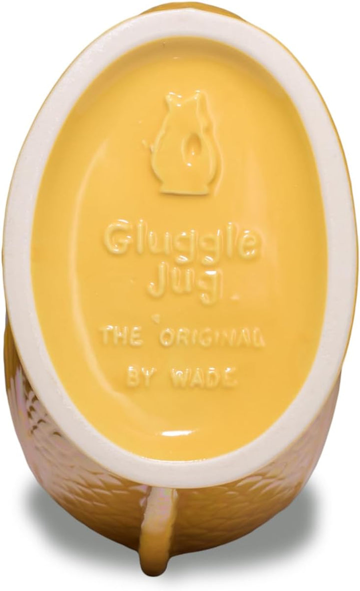 Karaffe XL Gelb schimmernd – 1,2l – Original Gluggle Jug aus England – Wasserkrug mit Glucker-Geräus
