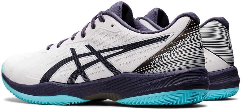 ASICS Herren Solution Swift Ff Clay Sneaker 44 EU White Indigo Fog, 44 EU White Indigo Fog