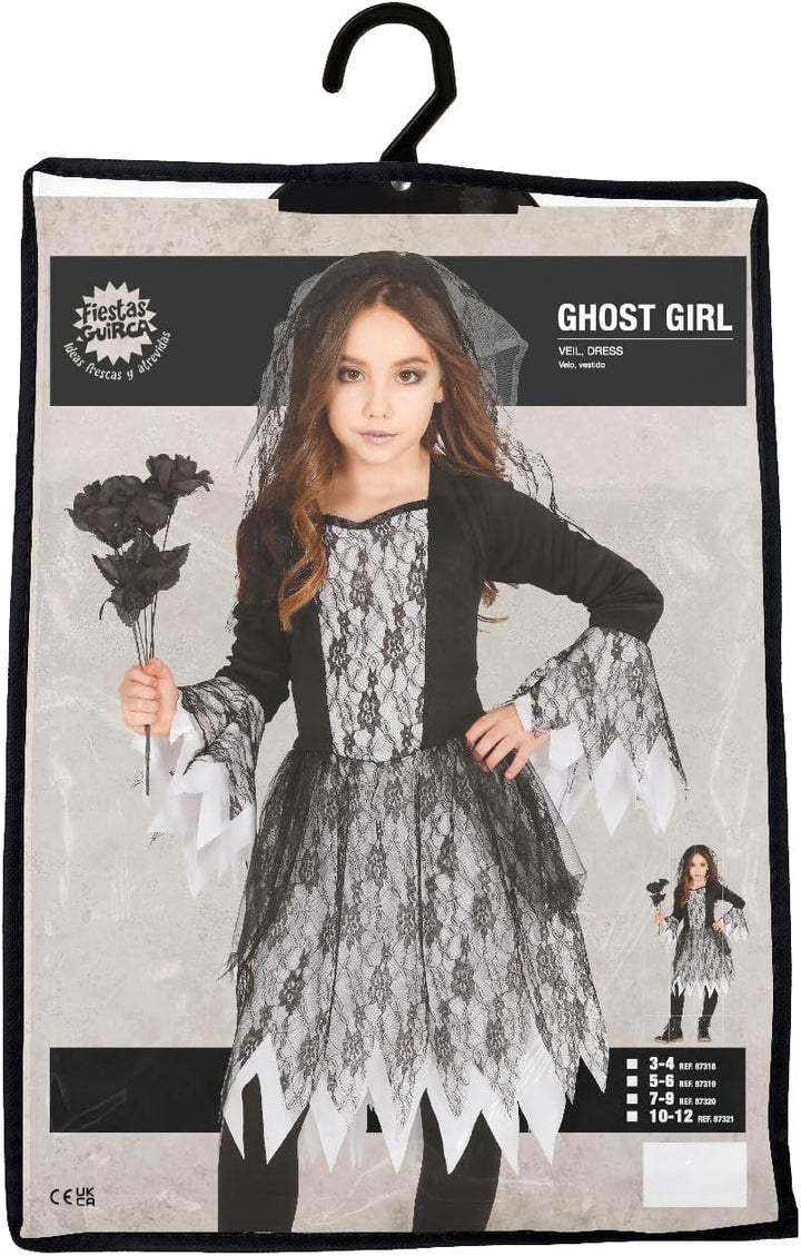 FIESTAS GUIRCA Gothic Braut Kostüm für Mädchen 3-4 Jahre, 3-4 Jahre