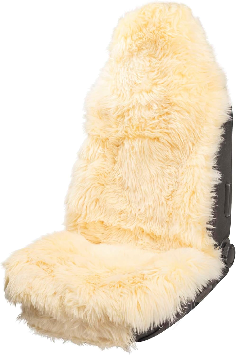 Walser Premium Lammfell Sitzauflage Marla, 100% Lammfell Autositz Sitzauflage mit 5cm Wollhöhe, Sitz