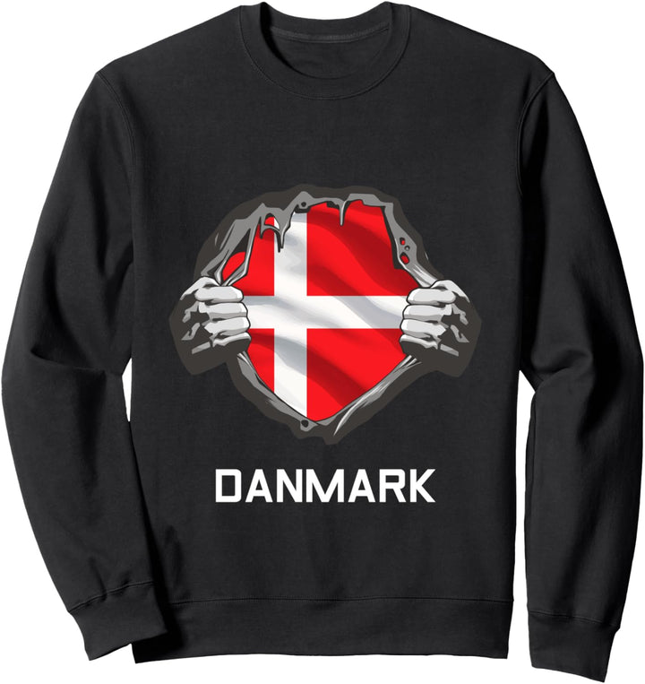 Dänemark Dänische Flagge Fan Trikot Wikinger Sweatshirt