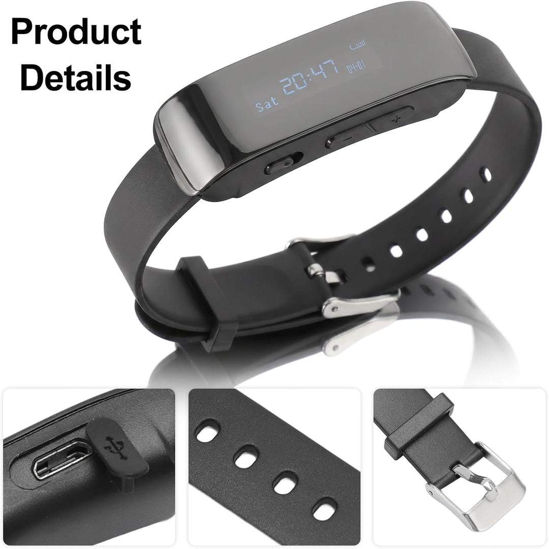 Diktiergerät-Uhr, Digitale Diktiergeräte mit Geräuschunterdrückung, Lange, Audio-Armband-Recorder mi