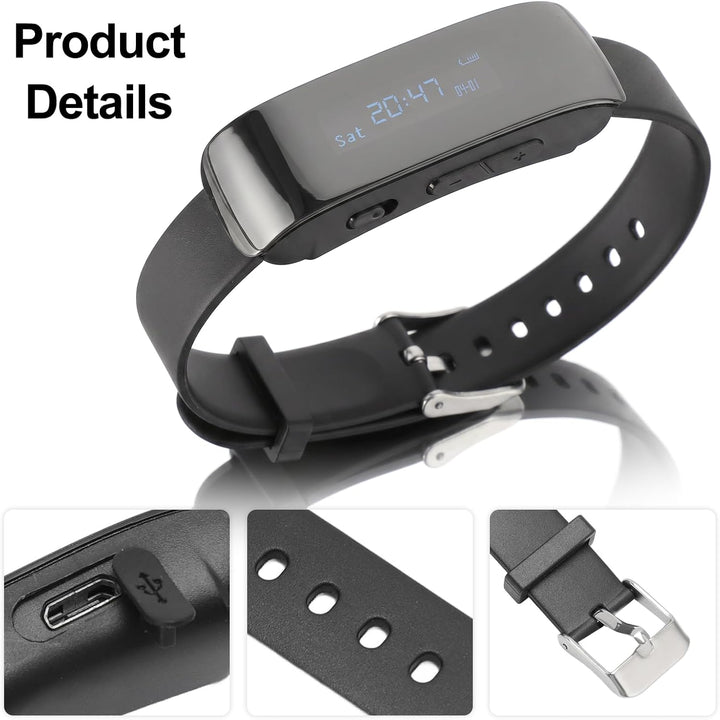 Diktiergerät-Uhr, Digitale Diktiergeräte mit Geräuschunterdrückung, Lange, Audio-Armband-Recorder mi