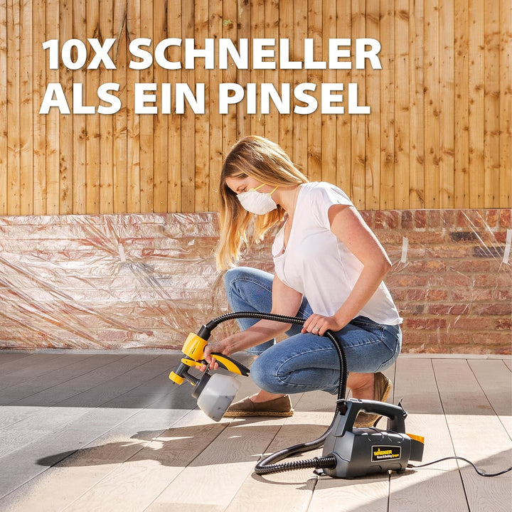 WAGNER Holzschutz Sprühsystem für Zäune, Gartenschuppen, Terrassen oder Gartenmöbel, sprüht 5 m² in