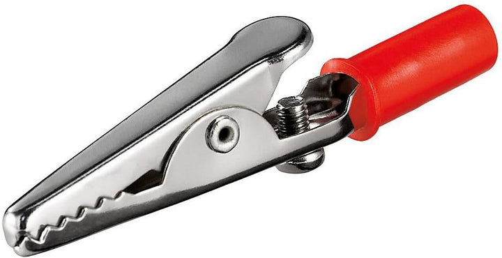 3x Krokodilklemmen Set | Rot & Schwarz | 55 mm | mit Schraube | Metall Klemmen Kunststoff Griff | Ba