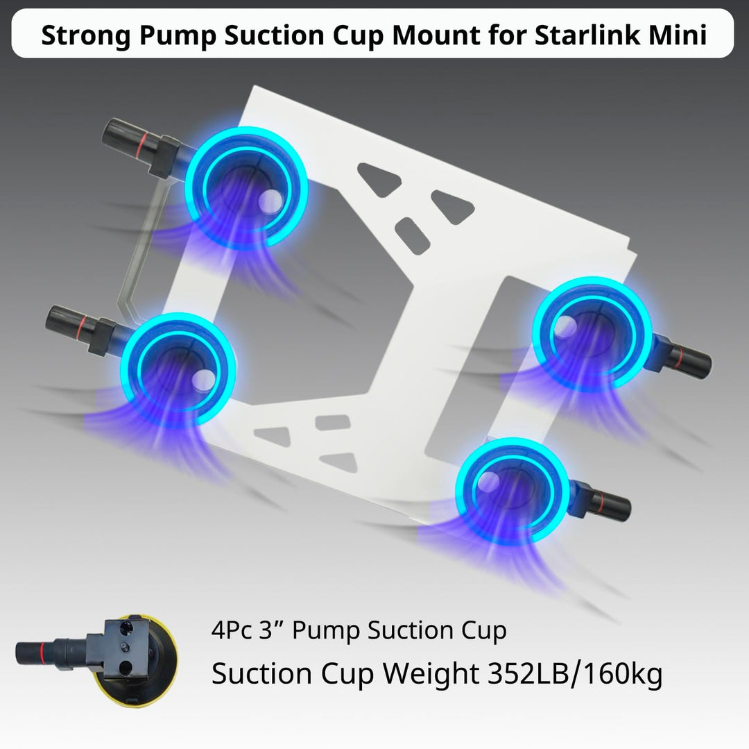 Metallstarke Pump-Saugnapfhalterung, kompatibel mit Starlink Mini – Hochleistungs-Saugnapf für die M