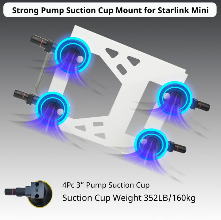 Metallstarke Pump-Saugnapfhalterung, kompatibel mit Starlink Mini – Hochleistungs-Saugnapf für die M