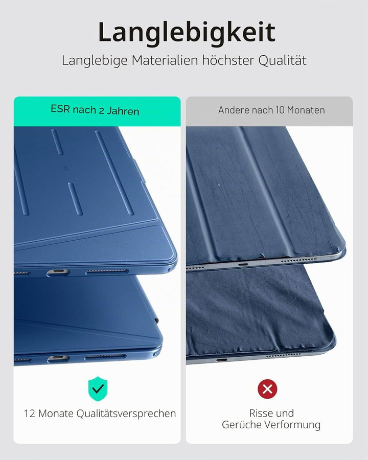 ESR für iPad Pro 13 Zoll Hülle (M5/M4) 2025/2024, Vertikaler Ständer, Multi-Winkel, Ultra-stabile Hü