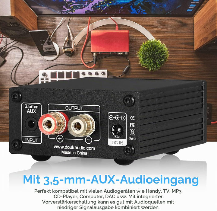 Nobsound 100W Full Frequency Mono Channel Digital Power Amplifier Audio Mini Amp with Power Supply (