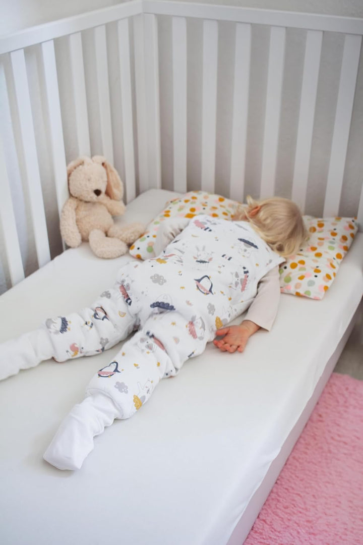 TupTam Schlafsack mit Füssen – Ganzjahresschlafsack Baby 2.5 TOG aus Baumwolle, OEKO-TEX zertifizier