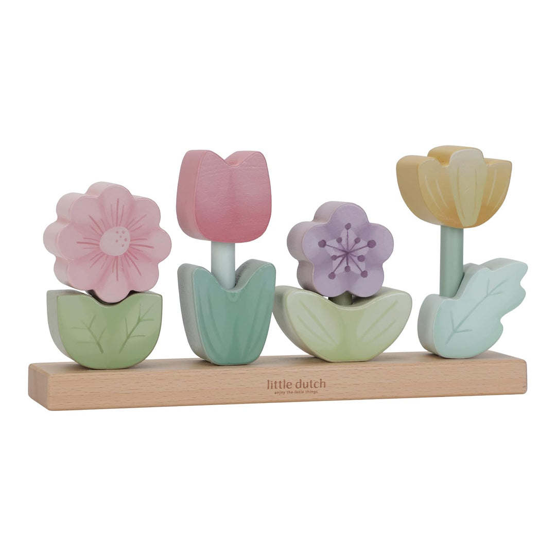Little Dutch 7330 FSC Holz Stapelspiel Steckspiel Blumen - Fairy Garden