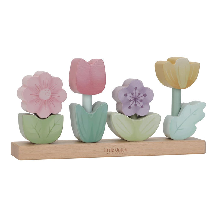 Little Dutch 7330 FSC Holz Stapelspiel Steckspiel Blumen - Fairy Garden