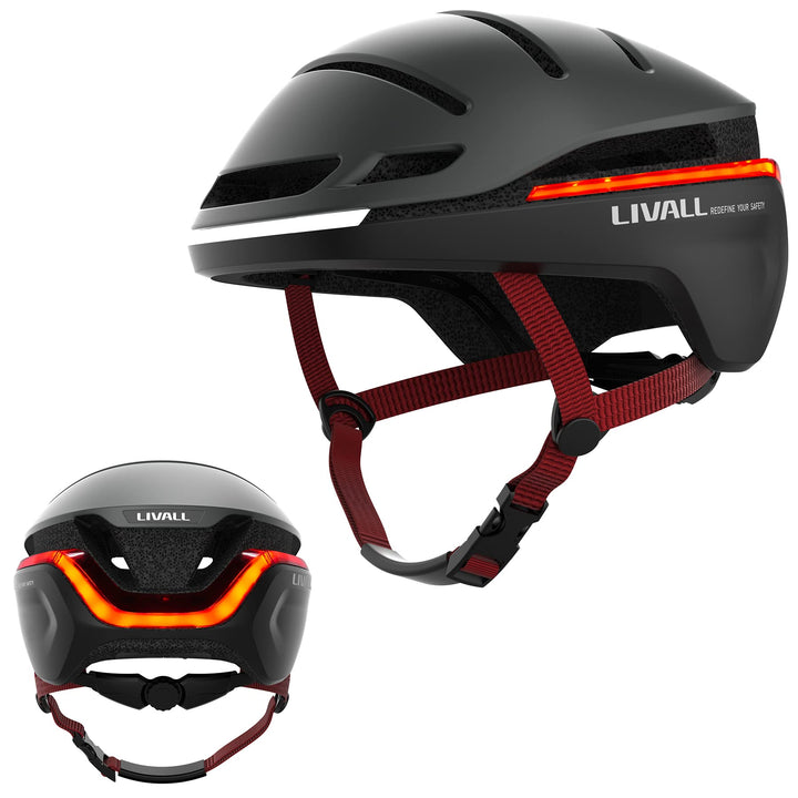 LIVALL EVO21 Smart Fahrradhelm mit Licht, Smart Helm mit Weitwinkellicht | Blinker | Bremswarnleucht